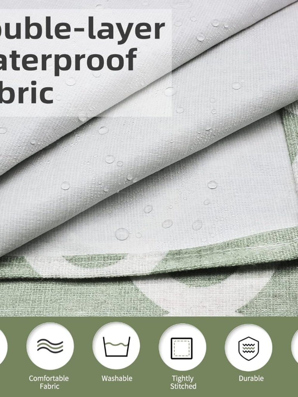 2 Pack Adjustable Waterproof Kitchen Aprons with Pockets - Green & Grey Plaid - Picture 4 of 7